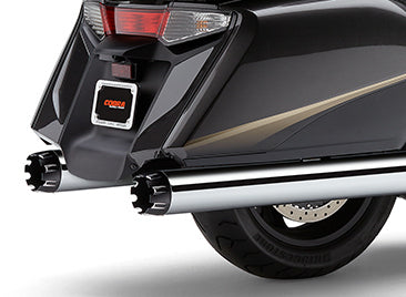 4" Slip On Dual Cut Tips Chr Hon Gl1800/F6b