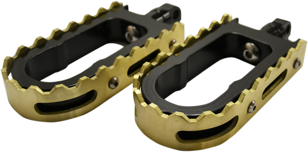 LA CHOPPERS BMX Footpegs - Black/Brass LA-7205-02B