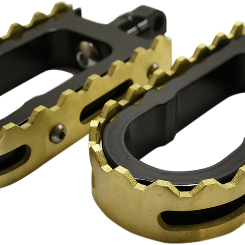 LA CHOPPERS BMX Footpegs - Black/Brass LA-7205-02B