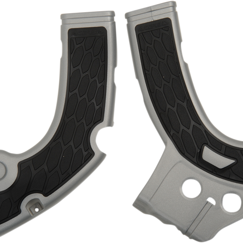 ACERBIS X-Grip Frame Guards - Silver/Black - YZ 250F/450F/WR250F/450F 2640271015