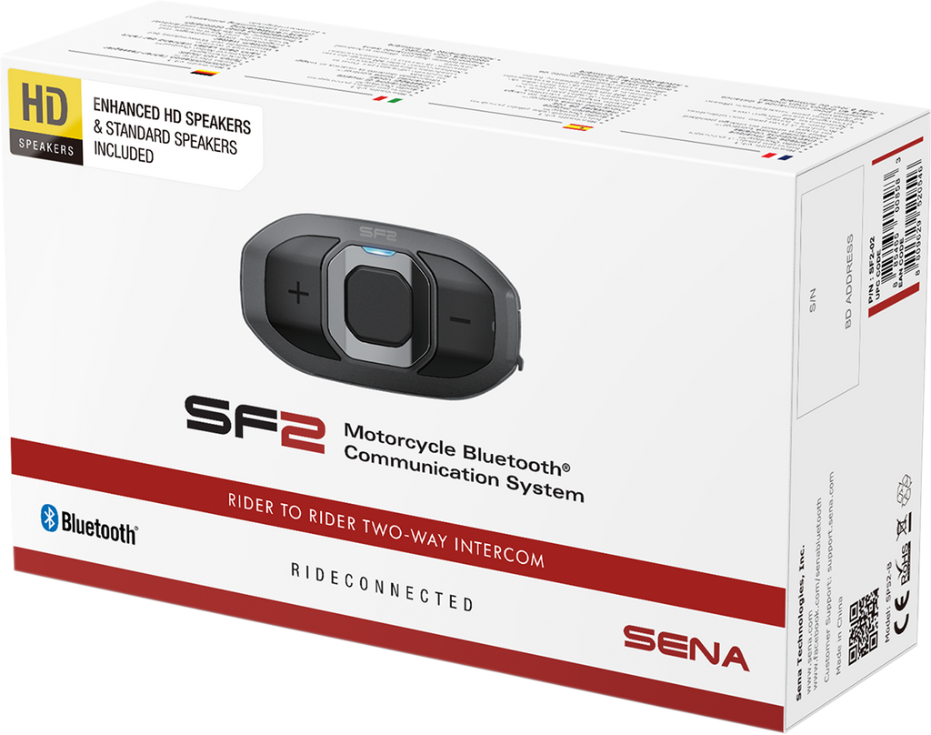 SENA SF2 Bluetooth Headset - 2-Way - Dual Speakers SF2-03-