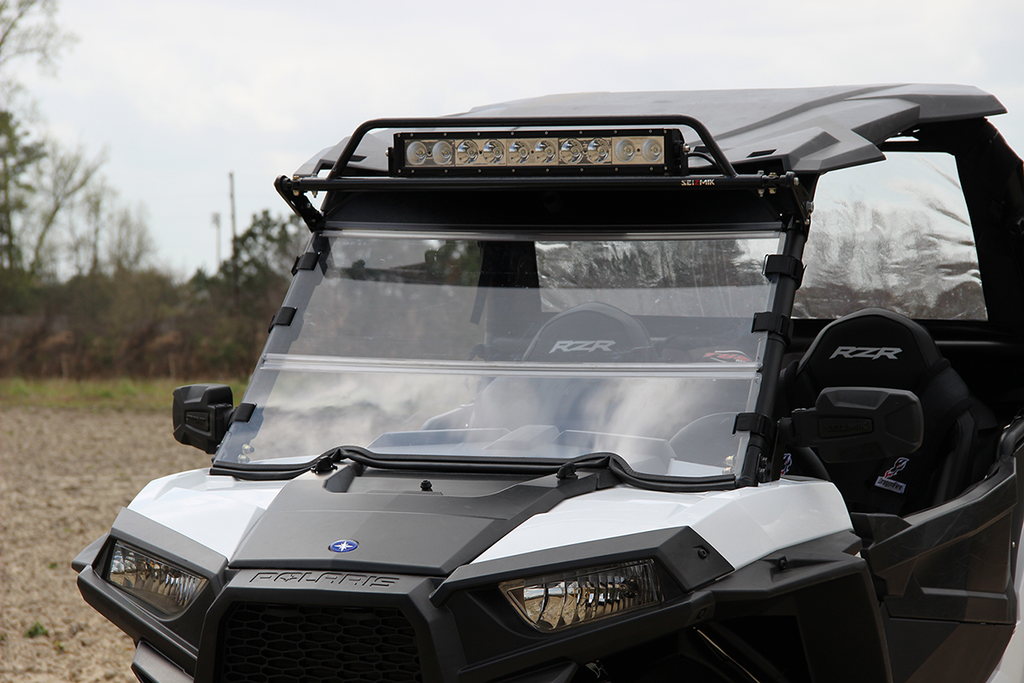 SEIZMIK Folding Windshield - Hard Coated Polycarbonate - RZR 25013