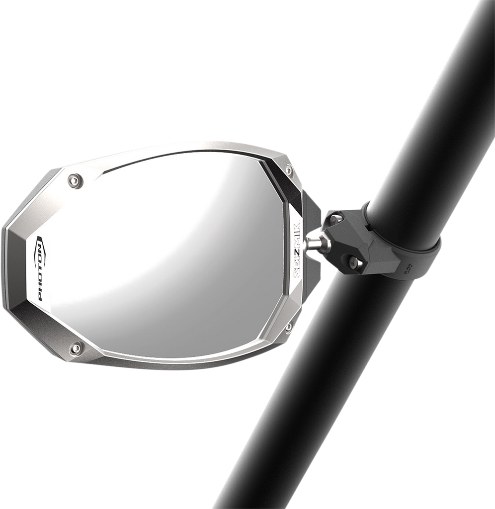 SEIZMIK Mirror - Photon - Side View - Oval - Black/Silver - 1.75" 56-18107