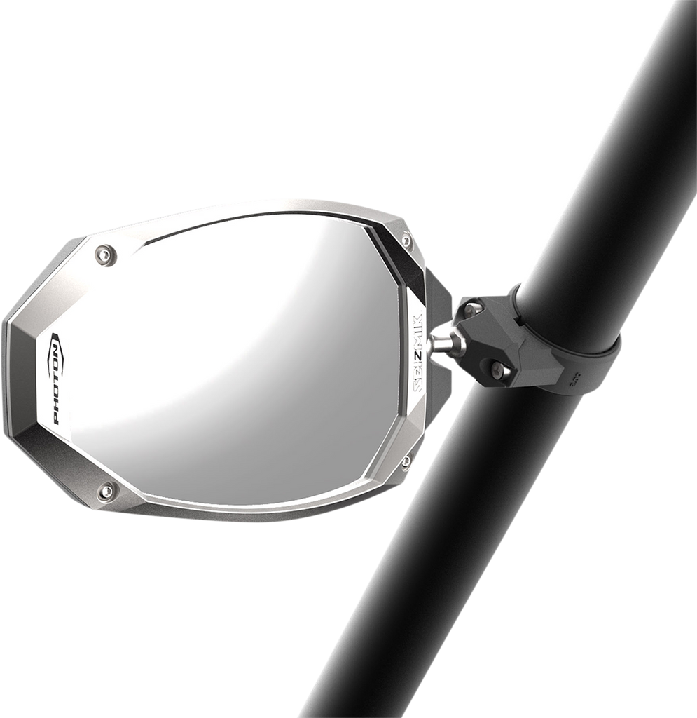 SEIZMIK Mirror - Photon - Side View - Oval - Black/Silver - 2" 56-18108