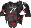ALPINESTARS A-10 v2 Full Roost Guard - Black/Red - M/L 6700523-1431-ML