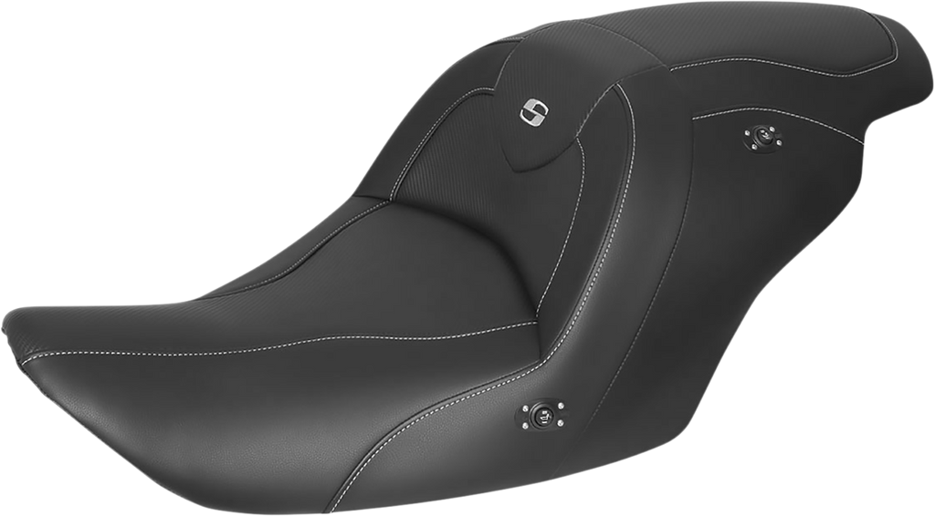 SADDLEMEN Roadsofa* Carbon Fiber Heated Seat - Black - without Backrest - GL1800 '14-'17 H23-20-185HCT
