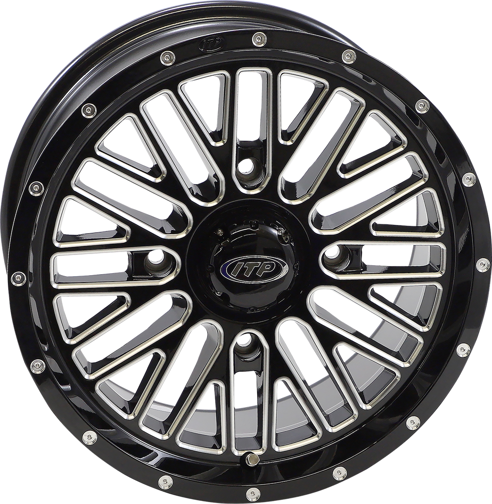 ITP Wheel - Momentum - Front/Rear - Black/Milled - 15x7 - 4/156 - 5+2 (+30 mm) 1522741731B