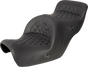 SADDLEMEN RoadSofa* Seat - without Backrest - Full Lattice Stitch - Black - Heated - GL1500 '88-'00 H88-07-182HCT