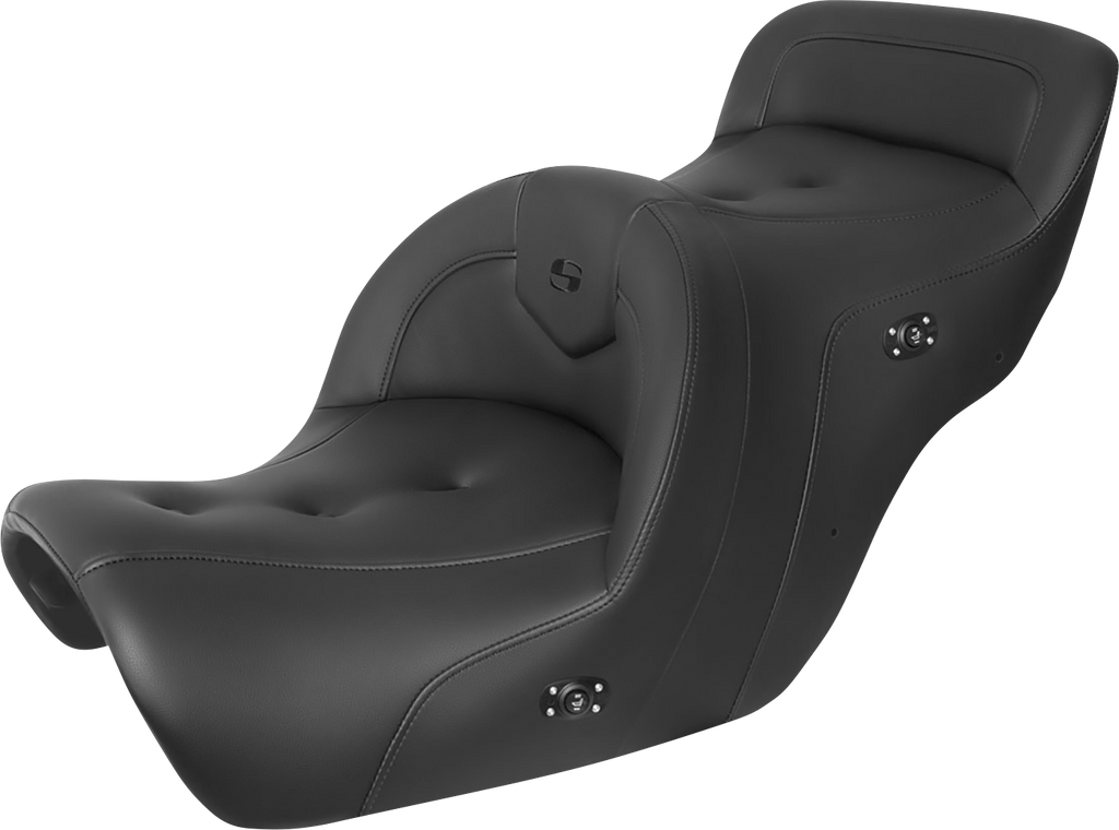SADDLEMEN RoadSofa* Seat - without Backrest - Pillow Top - Black - Heated - GL1500 '88-'00 H88-07-181HCT