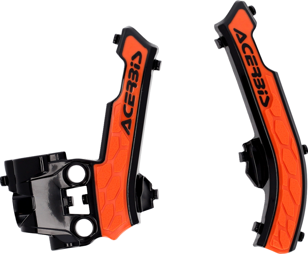 ACERBIS X-Grip Frame Guards - Black/ '16 Orange - Gas Gas | Husqvarna | KTM 2979615229