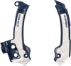 ACERBIS X-Grip Frame Guards - Blue/White - Husqvarna 2979601006