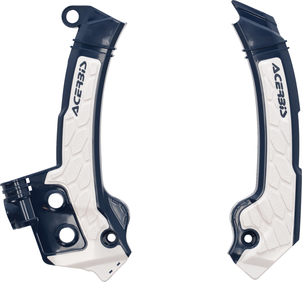 ACERBIS X-Grip Frame Guards - Blue/White - Husqvarna 2979601006