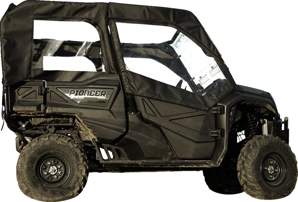 SEIZMIK Soft Doors - Middle/Rear Windows - Black - Honda Pioneer 1000 51-20983
