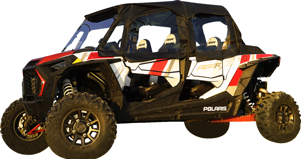 SEIZMIK Soft Upper Doors - Rear Windshield - Roof - Black - Polaris 51-20990
