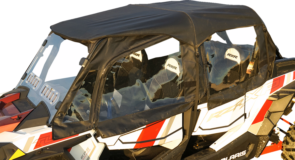SEIZMIK Soft Upper Doors - Rear Windshield - Roof - Black - Polaris 51-20990