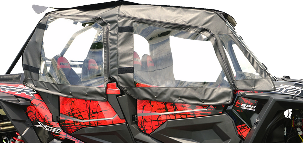 SEIZMIK Soft Upper Doors - Rear Windshield - Roof - Black - Polaris 51-20990