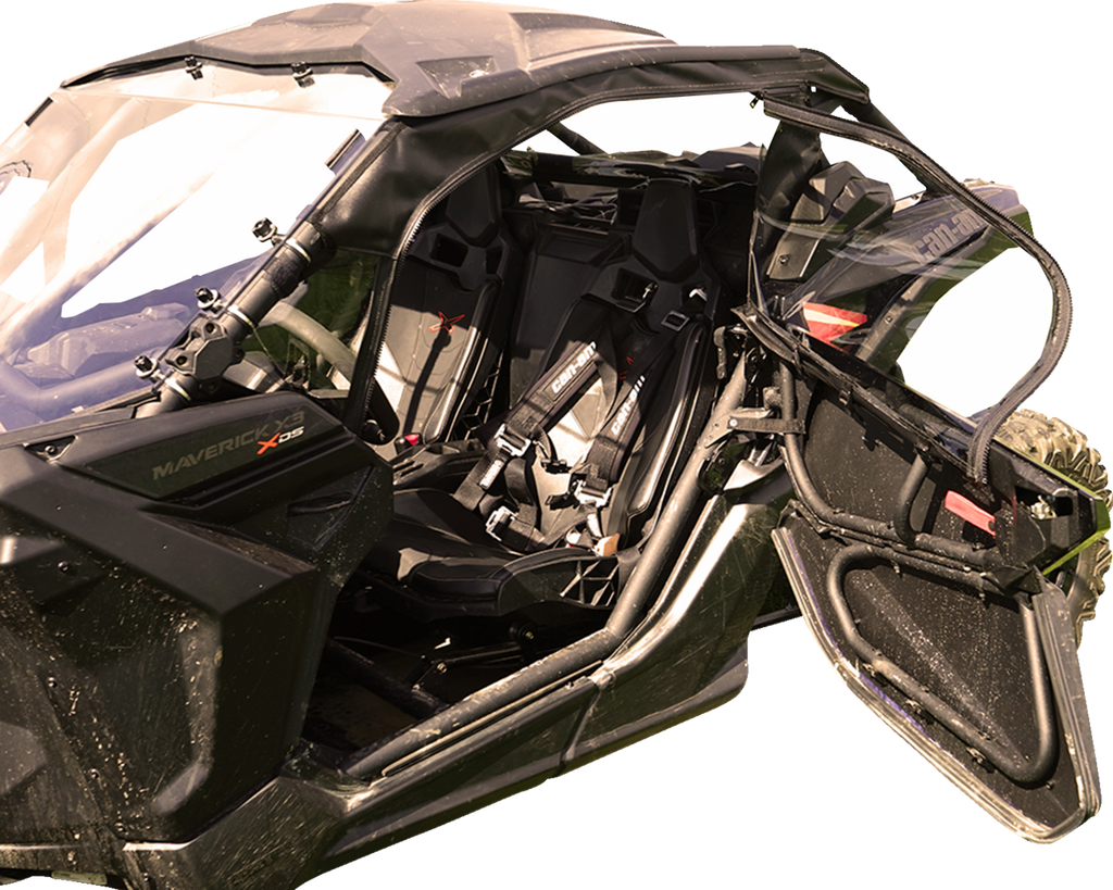 SEIZMIK Soft Full Doors - Rear Window - Black - Can-Am X3 51-20993