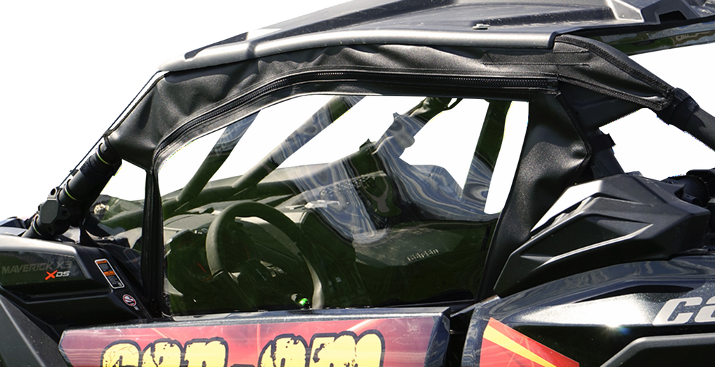 SEIZMIK Soft Full Doors - Rear Window - Black - Can-Am X3 51-20993