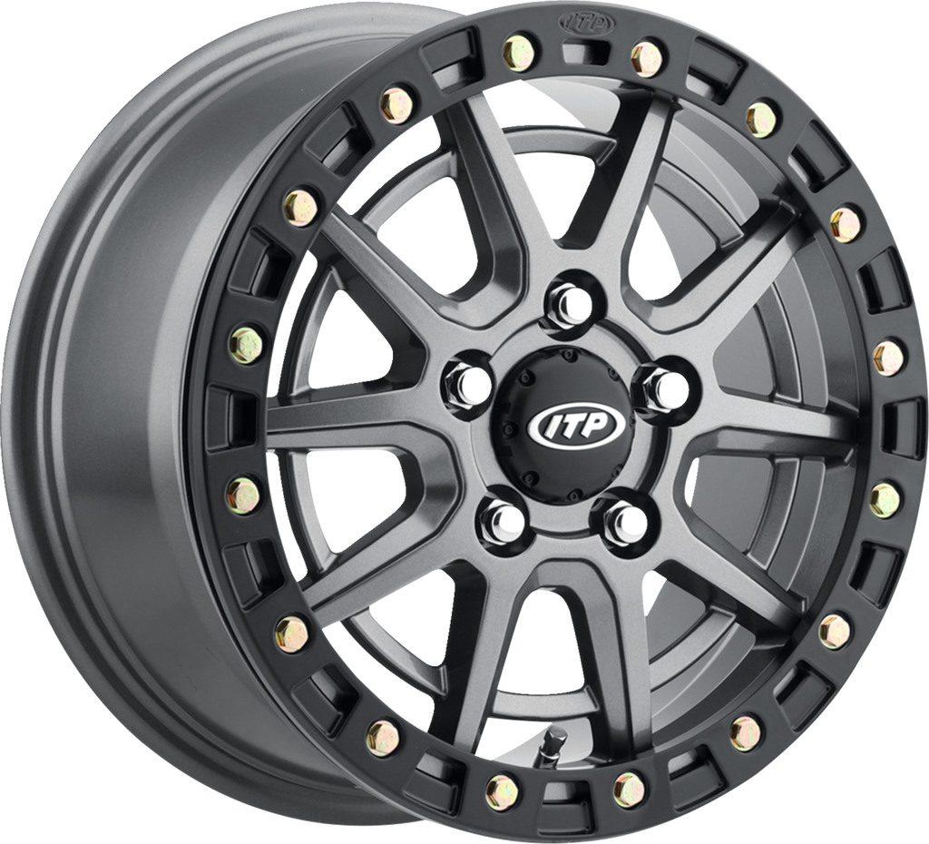 ITP Wheel - SD10 Beadlock - Front/Rear - Gray w/Black Ring - 15x7 1522850708B