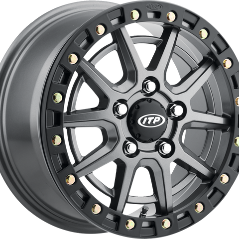 ITP Wheel - SD10 Beadlock - Front/Rear - Gray w/Black Ring - 15x7 1522850708B