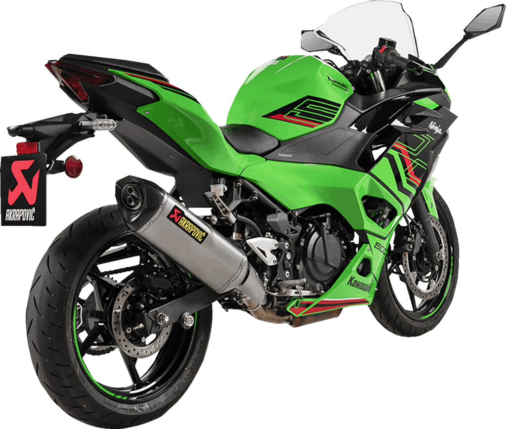 AKRAPOVIC Slip-On Line Muffler - Titanium - Ninja 500/Z500 S-K5SO1-HRT