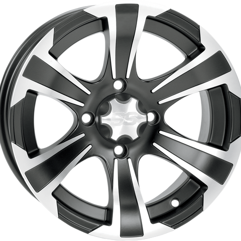 ITP SS312 Alloy Wheel - Front/Rear - Black Machined - 12x7 - 4/156 - 4+3 1228441536B