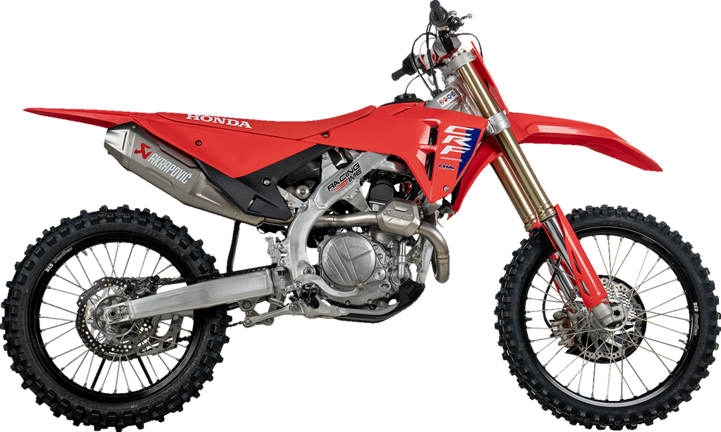 AKRAPOVIC Evolution Line Exhaust System - Titanium - CRF450R/CRF450RX S-H4E1-FDHLT