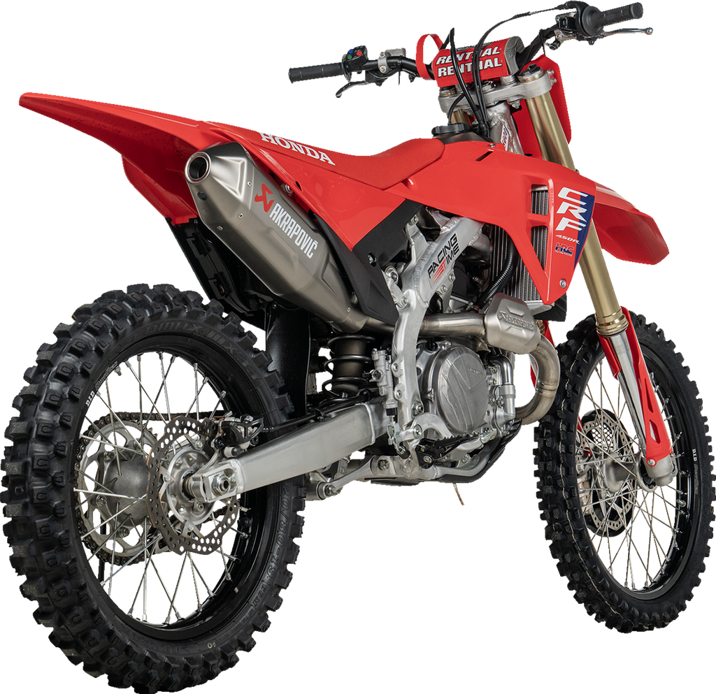 AKRAPOVIC Evolution Line Exhaust System - Titanium - CRF450R/CRF450RX S-H4E1-FDHLT