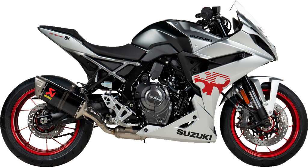 AKRAPOVIC Racing Line Exhaust System - Carbon Fiber - Suzuki GSX-8S & GSX-8R S-S8R2-EEC