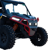 RAVEK Front Bumper/Skid Plate with White Lights - Red - RZR XP 1000 64-317RDL