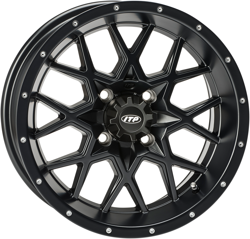 ITP Wheel - Hurricane - Front/Rear - Black - 16x7 - 4/156 - 4+3 1621966017B
