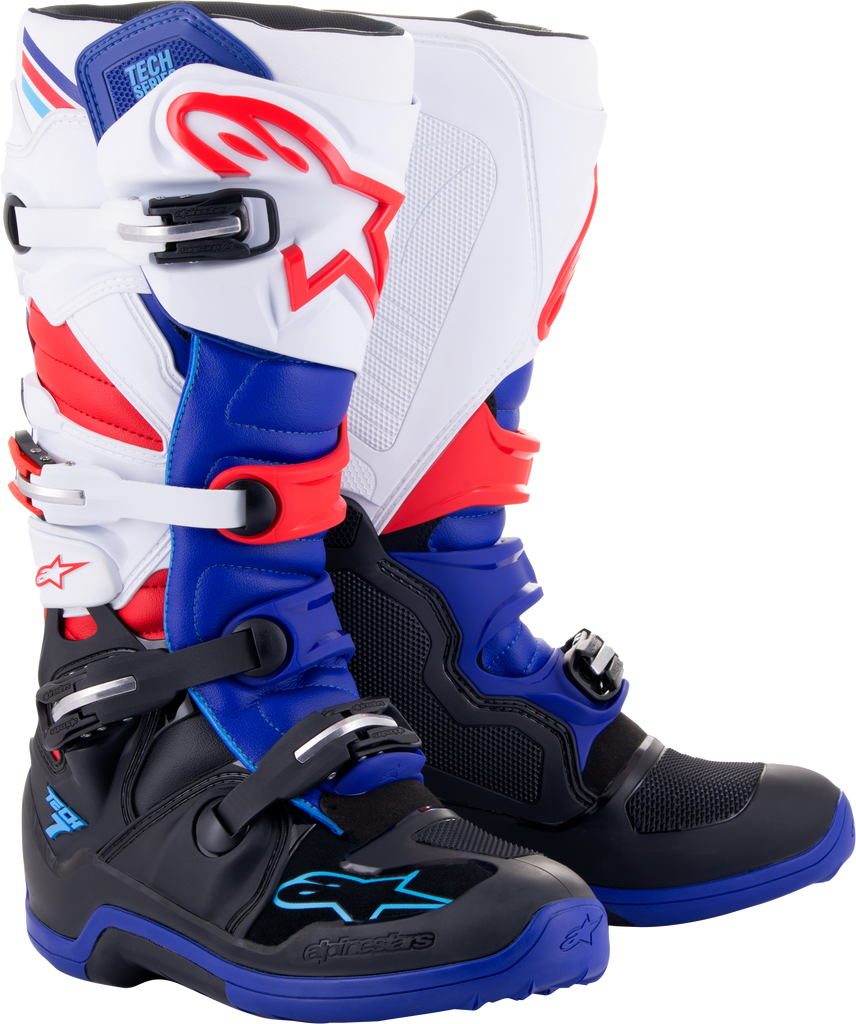 Tech 7 Boots Black/Blue/Red/White Sz 16