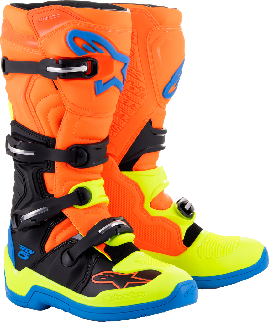 Tech 5 Boots Blue/Orange/Yellow Fluo Sz 6