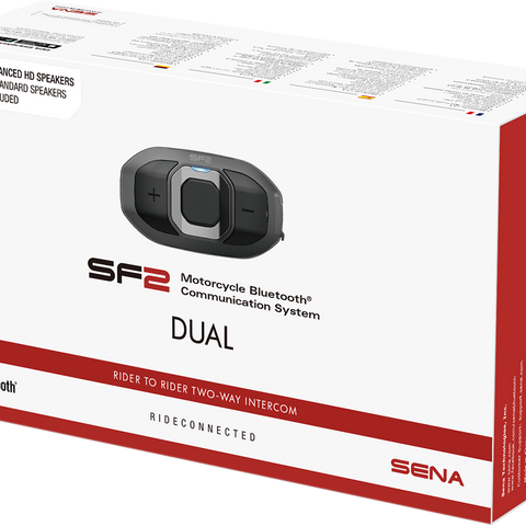 SENA SF2 Bluetooth Headset - 2-Way - Dual Speakers - Dual Pack SF2-03D-