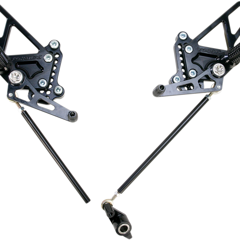 VORTEX Rearset - Black - Ducati RS198K