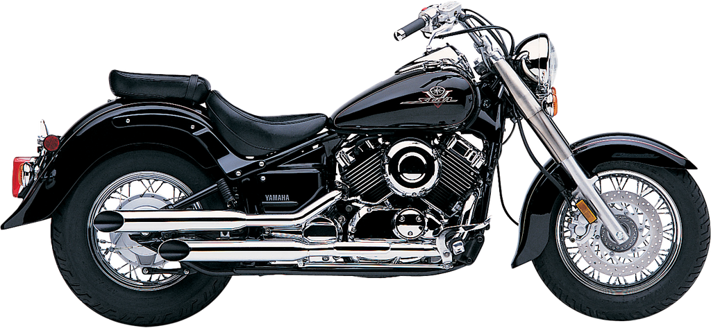 Blvd Slashcut Slip On Chrome Yam V Star 650
