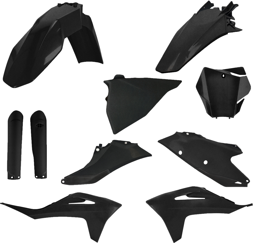 Full Plastic Kit Gas Black Metallic