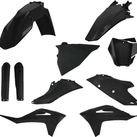 Full Plastic Kit Gas Black Metallic