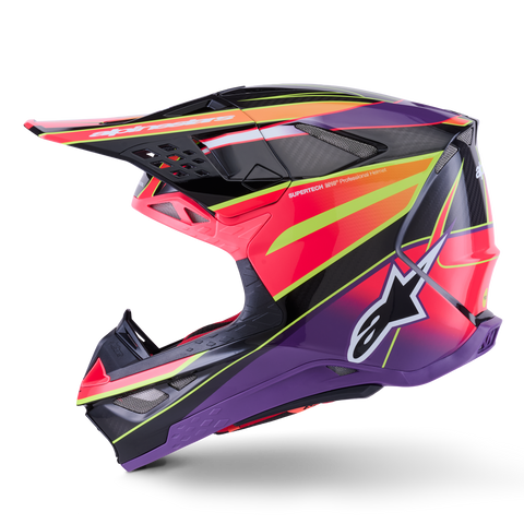 Supertech S M10 Era Helmet Pnk/Violet/Ylw Fluo Glossy Xl