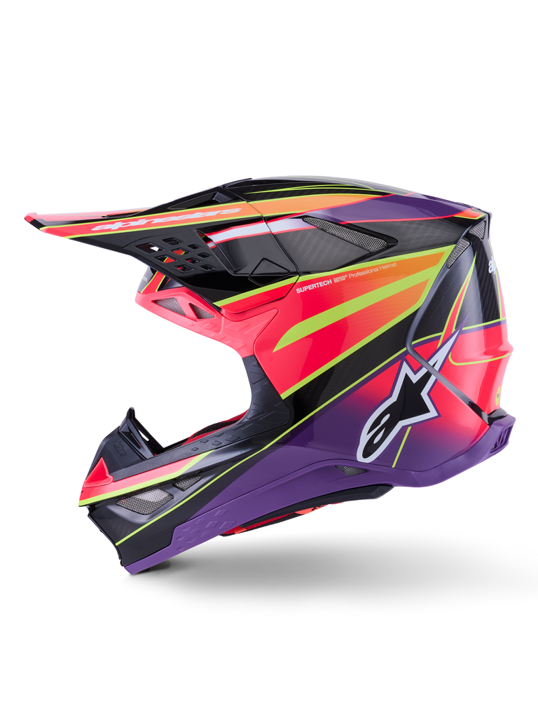 Supertech S M10 Era Helmet Pnk/Violet/Ylw Fluo Glossy 2x