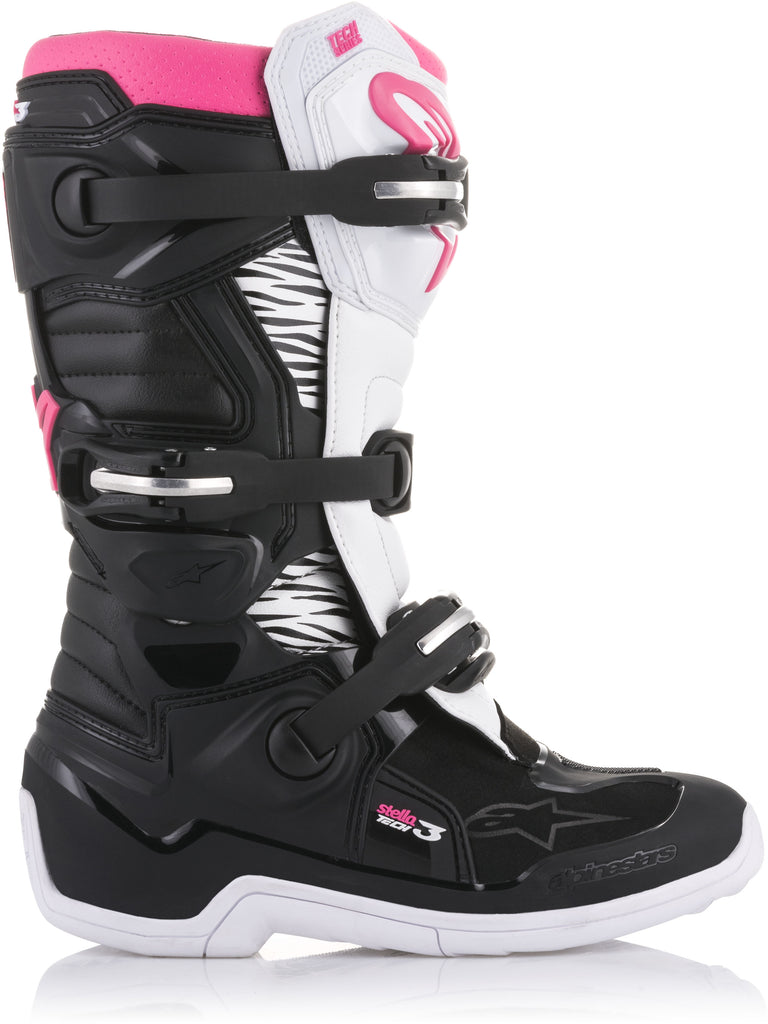 Tech 3 Stella Boots Black/White/Pink Sz 08