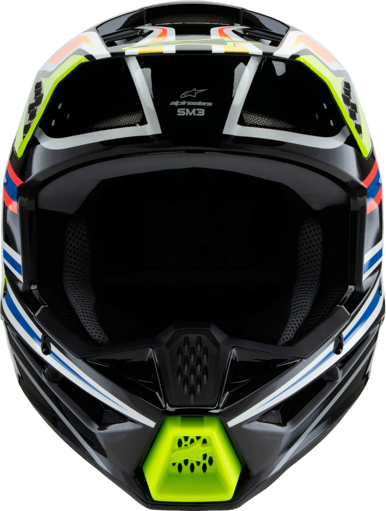 Sm3 Youth Wurx Helmet Blk/Ylw Fluo/Blue/Red  Ym