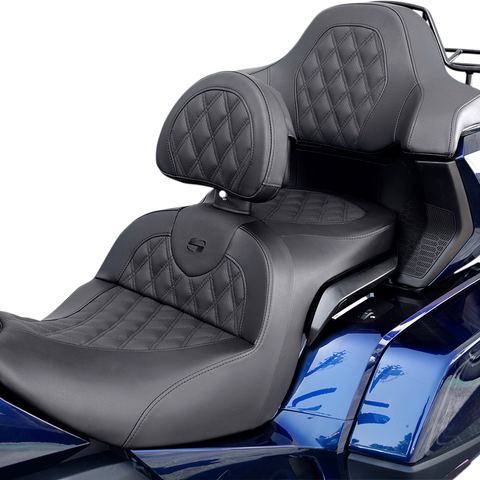 SADDLEMEN Lattice Stitched Tour-Pak Passenger Pad - GL H18-07-TPACK-LS