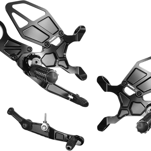 VORTEX Rearset - Black - S1000RR RS186K