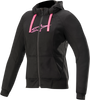 ALPINESTARS Women's Sport Jacket/Hoodie - Black/Pink- 2XL 4210920-1039-2X