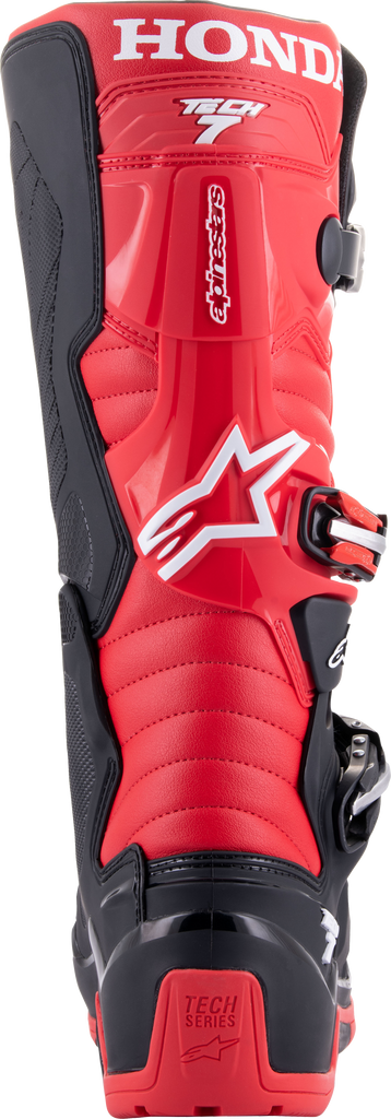 Honda Tech 7 Enduro Drystar Black/Bright Red Sz 6