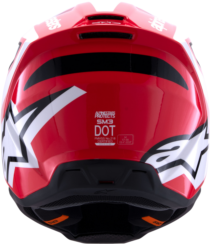 Sm3 Heat Helmet Red/White/Black Glossy Md