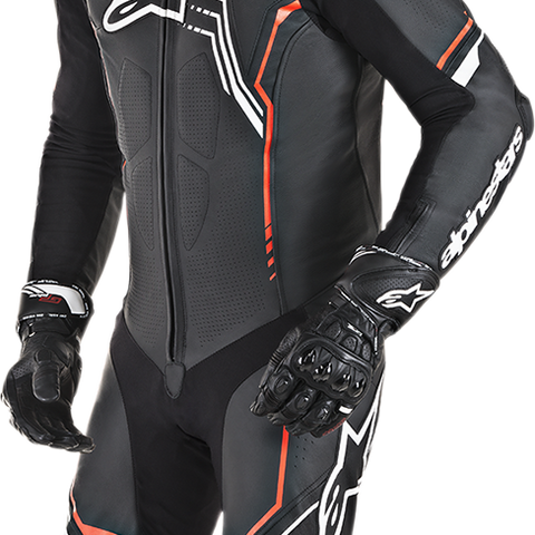 ALPINESTARS GP Plus v2 1-Piece Leather Suit - Black/Red Fluorescent - US 44 / EU 54 3150518-1231-54