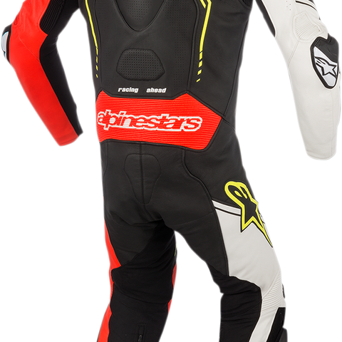 ALPINESTARS GP Plus v2 1-Piece Leather Suit - Black/White/Red Fluorescent/Yellow Fluorescent - US 44 / EU 54 3150518-1236-54