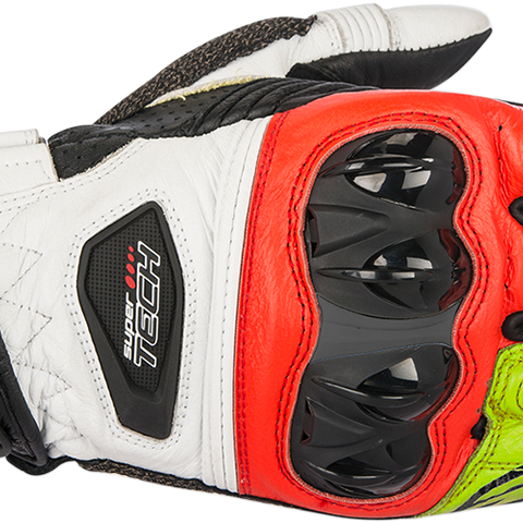 ALPINESTARS Supertech Gloves - Black/Fluo Yellow/Red - 3XL 3556017-1536-3X